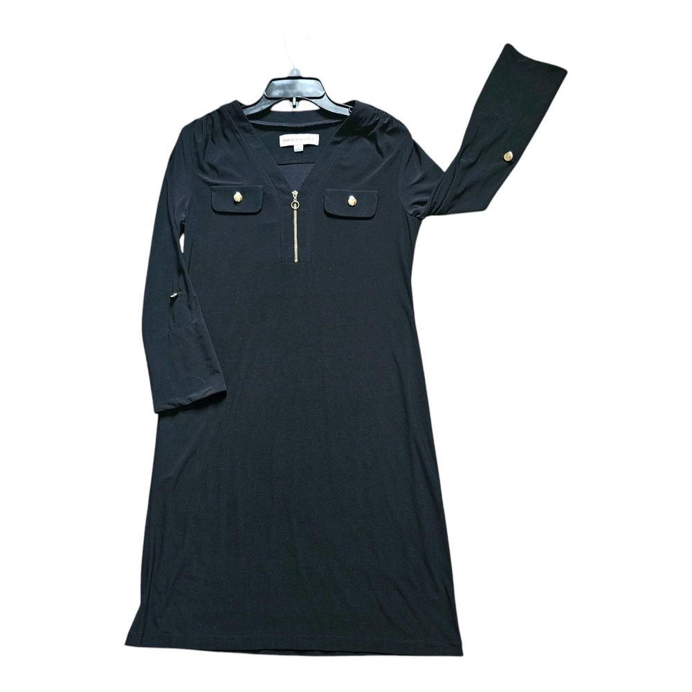 Emma & Michele Shirt Dress Women's Size Small 3/4 Sleeve Pullover Shirtdress